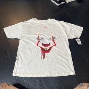 IT II 2 Clown Movie Tee Shirt White Red New NWT Extra‎ Small XS Short Sleeve